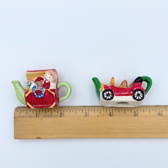 Vintage Wade Red Rose Tea Miniature Teapot Figurines Collectibles Car Toy Chest - Picture 10 of 16